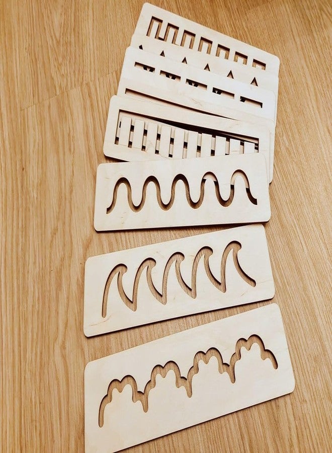 Curious Button Wooden Montessori Stencil Set for Toddler, Educational Toy for Kids, Wooden Stencils Set,Activity Toys for Kids - Image 5